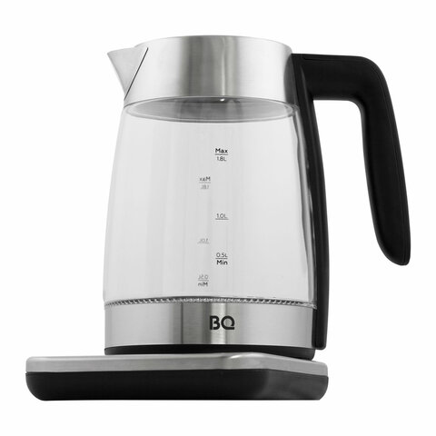 Чайник BQ (БИ-КЬЮ) KT1736G, 1,8 л, 2200 Вт, закрытый нагревательный элемент, ТЕРМОРЕГУЛЯТОР, стекло, 86190523