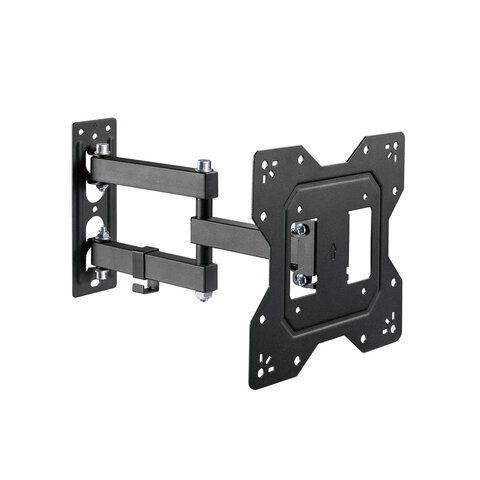 Кронштейн-крепление для ТВ настенный, до 30 кг, VESA 100х100-200х200, 23"-43", черный, SONNEN, 455947