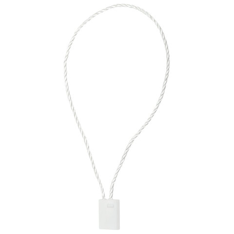 Биркодержатели веревочные с пластиковой пломбой 17 см, STAFF, КОМПЛЕКТ 1000 штук, белые, 291275