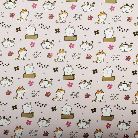 Бумага упаковочная подарочная мелованная "Funny Animals", 70x100 см, 10 дизайнов ассорти, ЗОЛОТАЯ СКАЗКА, 591917