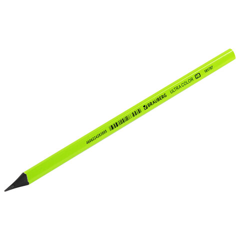 Карандаш чернографитный BRAUBERG "ULTRA COLOR", 1 шт., HB, пластиковый, 181707