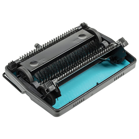 Щетка-веник-пылесос механическая для пола и ковровых покрытий, металл, чёрно-бирюзовая, DASWERK (ДАСВЕРК), 608948