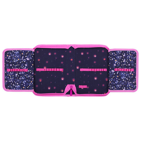 Пенал BRAUBERG, 1 отделение, 2 откидные планки, полиэстер, 21х14 см, "Tiny beauty", 273527