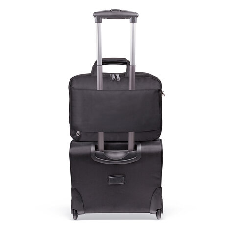 Сумка портфель BRAUBERG DANDY с отделением для ноутбука 15-16", 2 отделения, "Combi", черная, 32х41х10 см, 240397