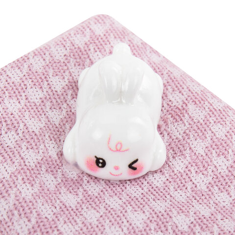 Пенал ЮНЛАНДИЯ ЮНИОР, 1 отделение, полиэстер, аппликация, "Rabbit", 20х6х4 см, 273805