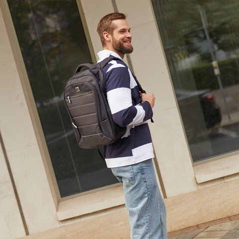 Рюкзак BRAUBERG FUNCTIONAL с отделением для ноутбука, 2 отделения, нагрудный ремешок, "Impulse", 46х16х32 см, 229875