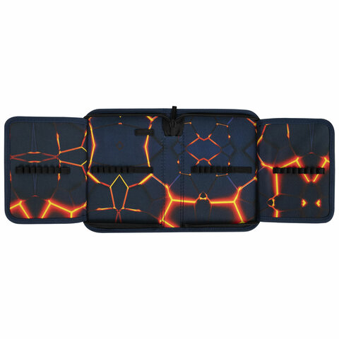 Пенал BRAUBERG, 1 отделение, 2 откидные планки, полиэстер, 21х14 см, "Keep out", 270719