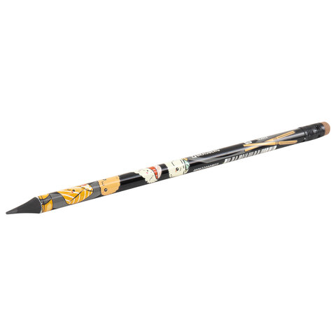 Карандаш чернографитный с принтом BRAUBERG "JAPAN FOOD", 1 шт., HB, с ластиком, корпус ассорти, 182022