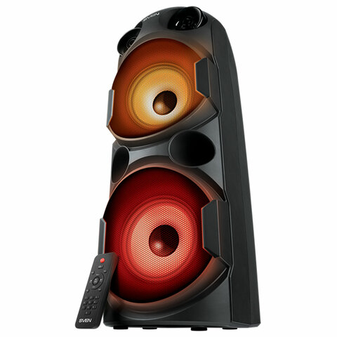 Колонка портативная SVEN PS-750, 80 Вт, TWS, Bluetooth, FM, USB, microSD, LED-дисп, черная, SV-019617