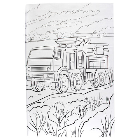 Раскраска "МАКСИ-РАСКРАСКА", АССОРТИ, 340х485 мм, 20 стр., внутренний блок 100 г/м2, ПП