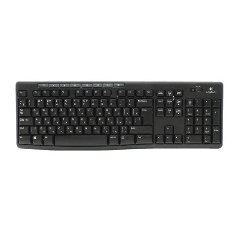 Набор беспроводной LOGITECH MK270, клавиатура, мышь 2 кнопки + 1 колесо-кнопка, черный, 920-004518