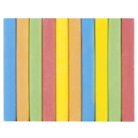 Мел цветной круглый 10 штук, 5 цветов, BRAUBERG АНТИПЫЛЬ, картонная упаковка, европодвес, 223552