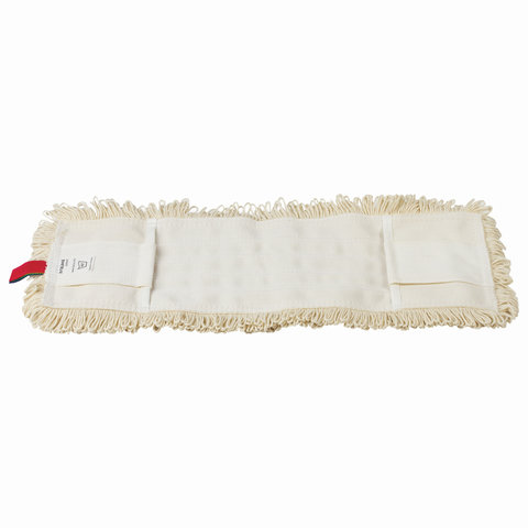 Насадка МОП плоская для швабры/держателя 40 см, уши/карманы (ТИП У/К), нашивной хлопок, LAIMA EXPERT, 605303