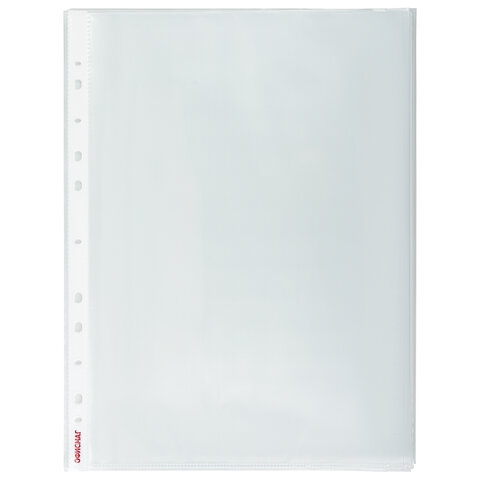 Папки-файлы перфорированные А4+ ОФИСМАГ, КОМПЛЕКТ 50 шт., гладкие, ПЛОТНЫЕ, 70 мкм, 224602