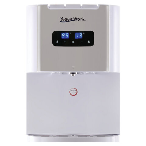 Кулер для воды AQUA WORK QRB-72LDS, напольный, НАГРЕВ/ОХЛАЖДЕНИЕ ЭЛЕКТРОННОЕ, таймер, бутыль снизу, белый, 33352