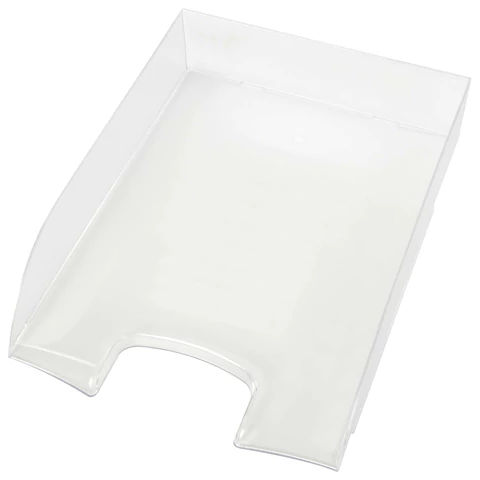 Лоток горизонтальный для бумаг BRAUBERG "Office style", 320х245х65 мм, прозрачный, 237288