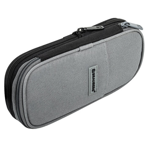 Пенал-трансформер BRAUBERG, полиэстер, 22х10х3 см, "Charcoal gray", 271561