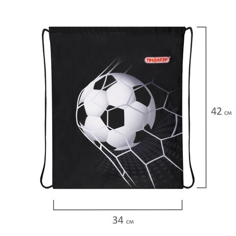 Мешок для обуви ПИФАГОР, 1 отделение, 42х34 см, "Ball kick", 272386