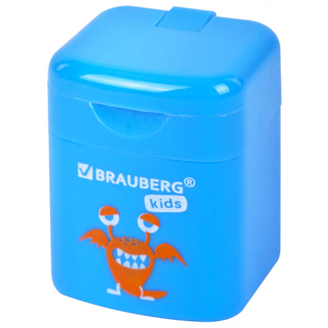 Точилка BRAUBERG KIDS "Монстрик", с контейнером, корпус ассорти, 271946