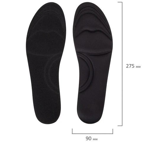 Стельки для обуви с ЭФФЕКТОМ ПАМЯТИ, материал MEMORY FOAM, размер RU 34-39 / EU 35-40, с линиями выреза, SHEGRA (ШЕГРА), 700746