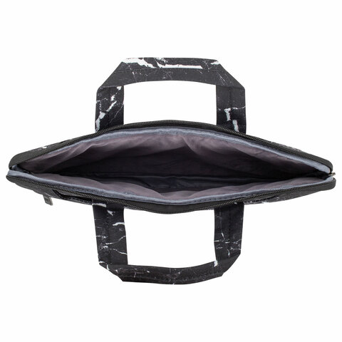 Сумка портфель HEIKKI STYLE (ХЕЙКИ) с отделением для ноутбука 13-14", 3 кармана, черная, 26х36х3 см, 272606