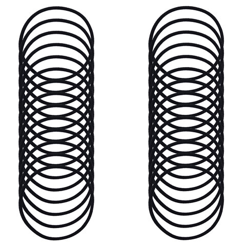 Резинки для волос НАБОР 20 шт., 0,45х14 см, чёрный, MONTE VITA (МОНТЕ ВИТА), 457039