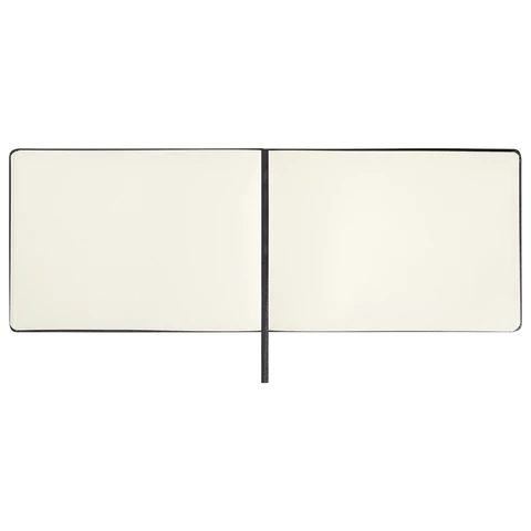 Скетчбук, слоновая кость 140 г/м2 210х148 мм, 80 л., КОЖЗАМ, резинка, BRAUBERG ART CLASSIC, черный, 113198