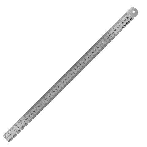 Линейка металлическая 50 см СУПЕРПРОЧНАЯ, ПВХ-чехол, ГРАНДМАСТЕР, 210814