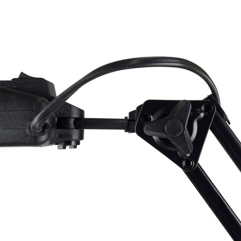 Настольная лампа светильник Дельта + на подставке, ЛЮМИНЕСЦЕНТНАЯ, цоколь 2G7, 11 Вт, чёрный