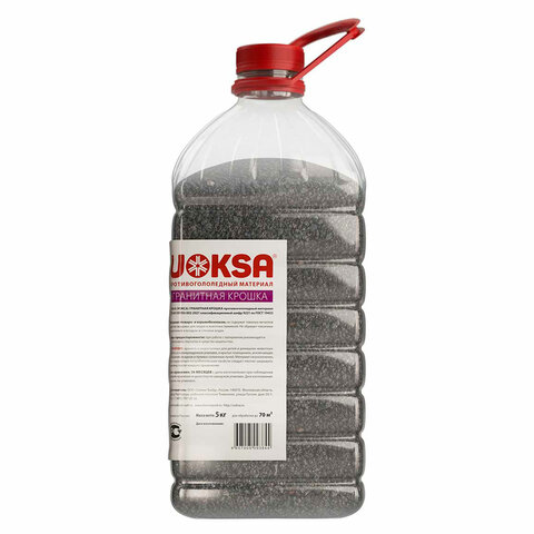 Реагент противогололёдный 5 кг, UOKSA "Гранитная крошка", фракция 2-5 мм, ПЭТ