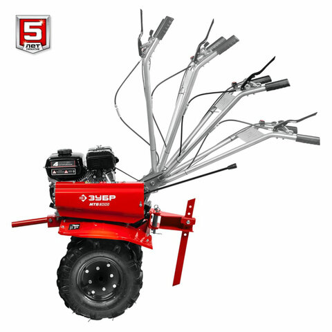 Бензиновый мотоблок ЗУБР МТБ-300, 5150 Вт, 4-тактный, 7 л.с., объем двигателя 212 см3, МТБ-300