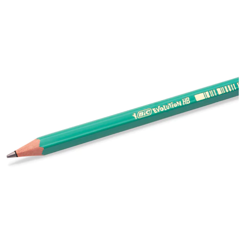 Карандаш чернографитный BIC, 1 шт., "Evolution", HB, с ластиком, корпус зеленый, 8803323