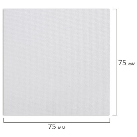 Холсты на магните квадратные НАБОР 4 шт., 7,5х7,5 см, 280 г/м2, 100% хлопок, BRAUBERG ART CLASSIC, 192333