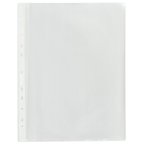 Папки-файлы перфорированные А4 BRAUBERG "STANDARD+", КОМПЛЕКТ 200 шт., матовые, 45 мкм, 229662