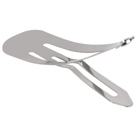 Заколки для волос НАБОР 10 шт., 5 см, клик-клак, глянцевый, серебристый, MONTE VITA (МОНТЕ ВИТА), 457079