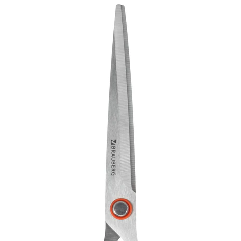 Ножницы BRAUBERG "Super black" 170 мм, черные, 3-сторонняя заточка, ручки из ABS-пластика, 238854