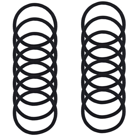 Резинки для волос НАБОР 12 шт., 0,45х14 см, чёрный, MONTE VITA (МОНТЕ ВИТА), 457037