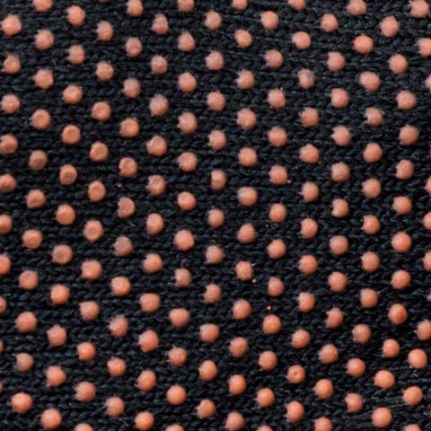 Перчатки хлопок + полиэфир УТЕПЛЕННЫЕ МАХРА, 1 пара, 10 класс, 72-75 г, размер 8, ПВХ ТОЧКА, утепленные с начесом внутри, СВС, 7.723 чер/оранж