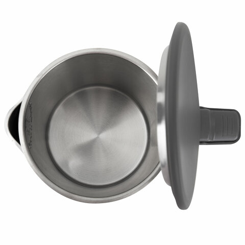 Чайник электрический с двойными стенками SONNEN KT-8719G, 1,5 л, 2200 Вт, графитовый, 454693