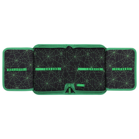 Пенал BRAUBERG, 1 отделение, 2 откидные планки, полиэстер, 21х14 см, "Digital spider", 273528