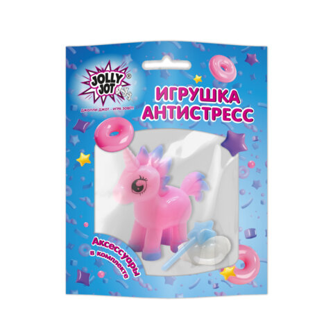 Фигурка антистресс "Единорог с аксессуарами", 7 см, ассорти 2 вида, JOLLY JOT (ДЖОЛЛИ ДЖОТ), 666184