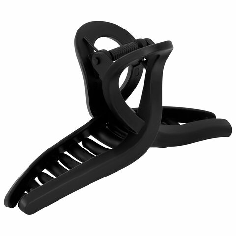 Краб для волос 11 см, soft-touch, чёрный, MONTE VITA (МОНТЕ ВИТА), 457006