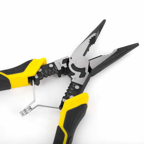 Длинногубцы многофункциональные 12 в 1, 220 мм, CR-V – хромванадиевая сталь, ГРАНДМАСТЕР, LNP-220, 671254