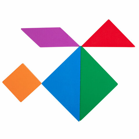 Головоломка развивающая деревянная "Танграм", 14х14 см, BRAUBERG KIDS, 665261