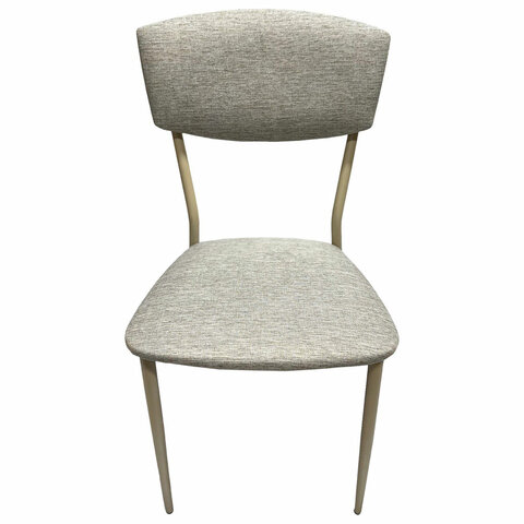 Стул для столовых, кафе, дома РС23, бежевый перламутровый каркас, рогожка бежевая