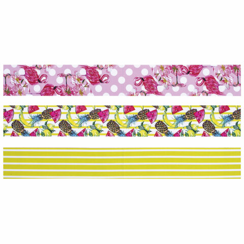 Закладки для книг с магнитом "ТРОПИКИ", набор 6 шт., блестки, 25x196 мм, ЮНЛАНДИЯ, 111637