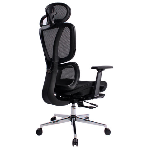 Кресло BRABIX PREMIUM "Evolution ER-700", подножка, слайдер, синхромеханизм, сетка, черное, 532947