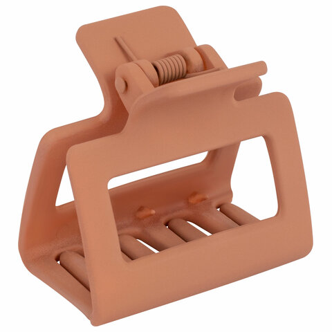 Крабы для волос НАБОР 3 шт., 4 см / 5 см / 11 см, soft touch, коричневый, MONTE VITA (МОНТЕ ВИТА), 457031