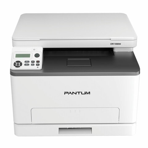 МФУ лазерное ЦВЕТНОЕ PANTUM CM1100DW "3 в 1" А4, 18 стр./мин., 30000 стр./мес., ДУПЛЕКС, Wi-Fi, сетевая карта
