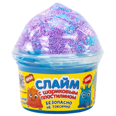 Слайм (лизун) + шариковый пластилин, 115 г, ассорти 6 видов, JOLLY JOT (ДЖОЛЛИ ДЖОТ), 665949